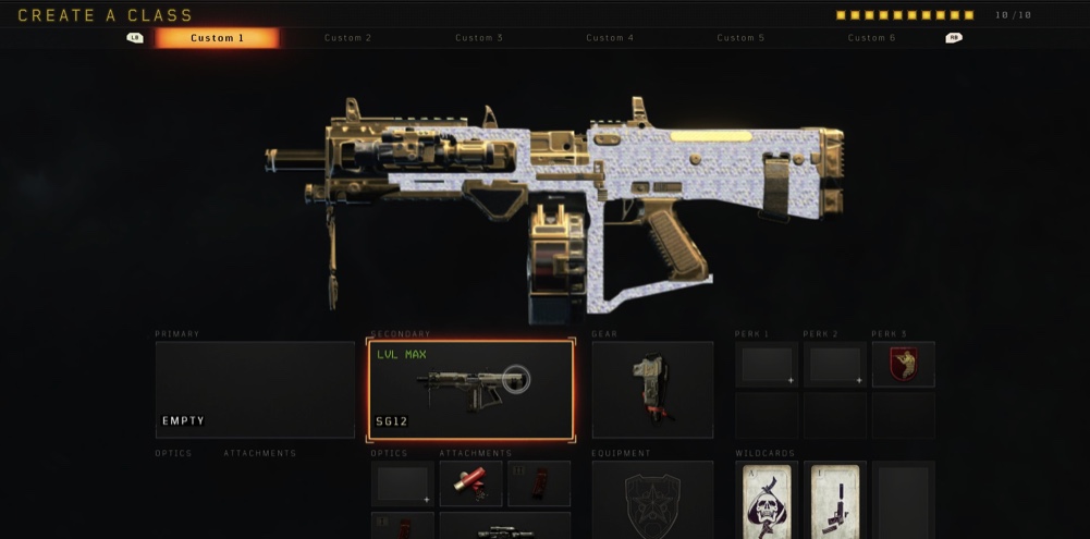 Diamond camo weapon, SG12 shotgun selected