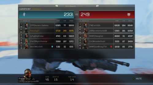 Hardpoint game in progress